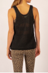 Linen tank top Maevy Iodine black