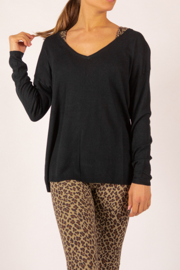 Pull V bambou cachemire Clementine Absolut Cashmere noir