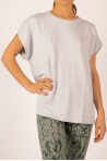 Short sleeve top Majestic Filatures mottled grey