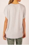 Short sleeve top Majestic Filatures mottled grey