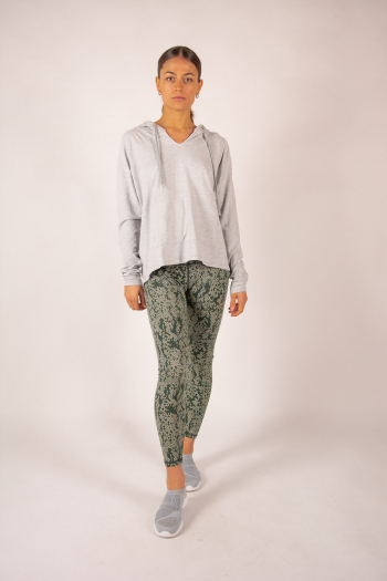 Sweat capuche Majestic Filatures gris chiné