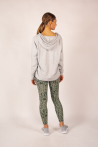 Sweat capuche Majestic Filatures gris chiné
