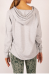 Sweat capuche Majestic Filatures gris chiné