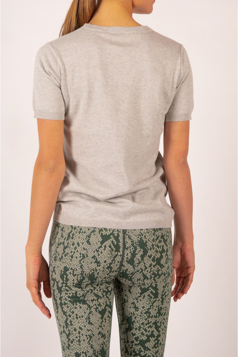 Luna Absolut Cashmere Cotton Cashmere T-shirt mottled gray