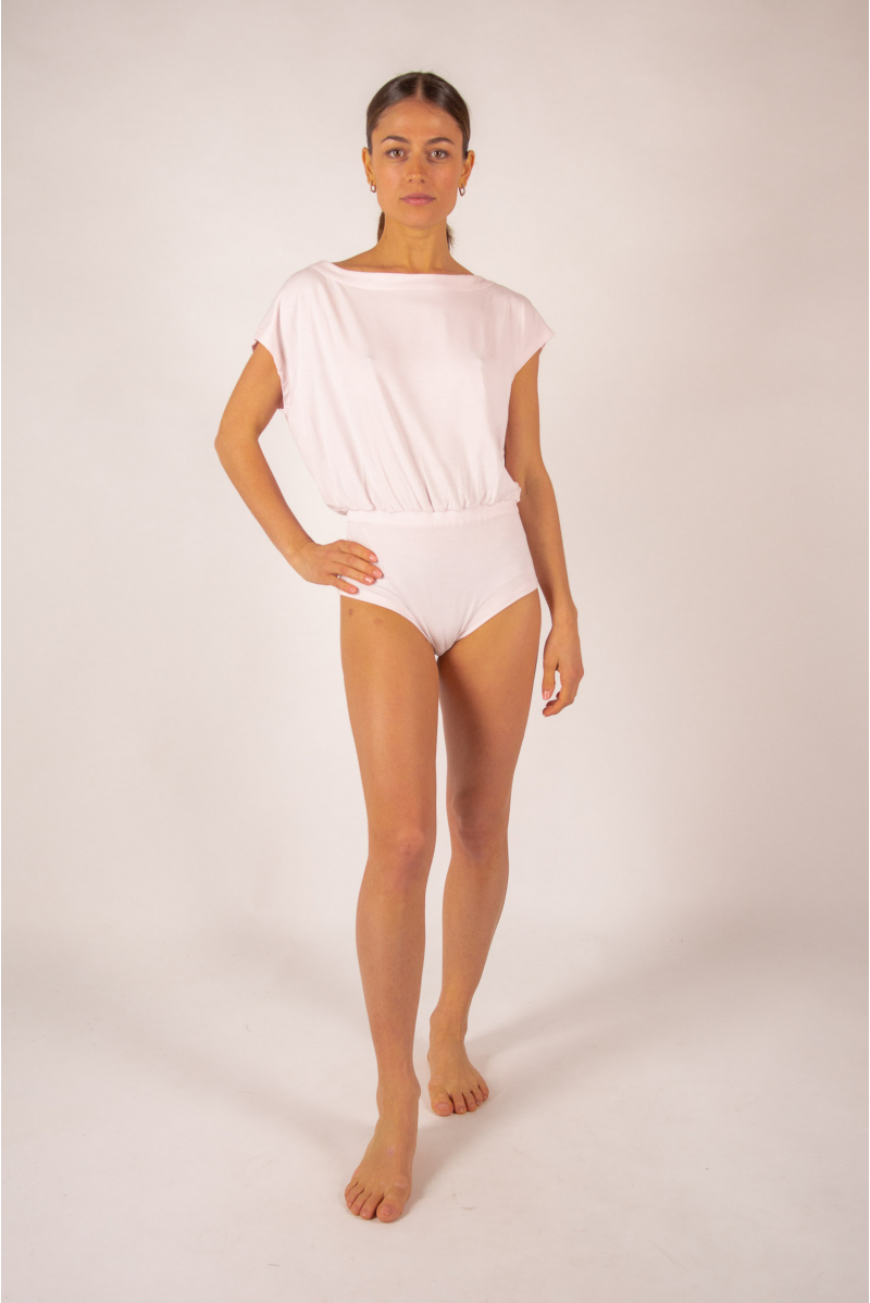 Women's body with boat neck Majestic Filatures petal color