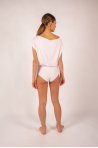 Women's body with boat neck Majestic Filatures petal color