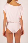 Women's body with boat neck Majestic Filatures petal color
