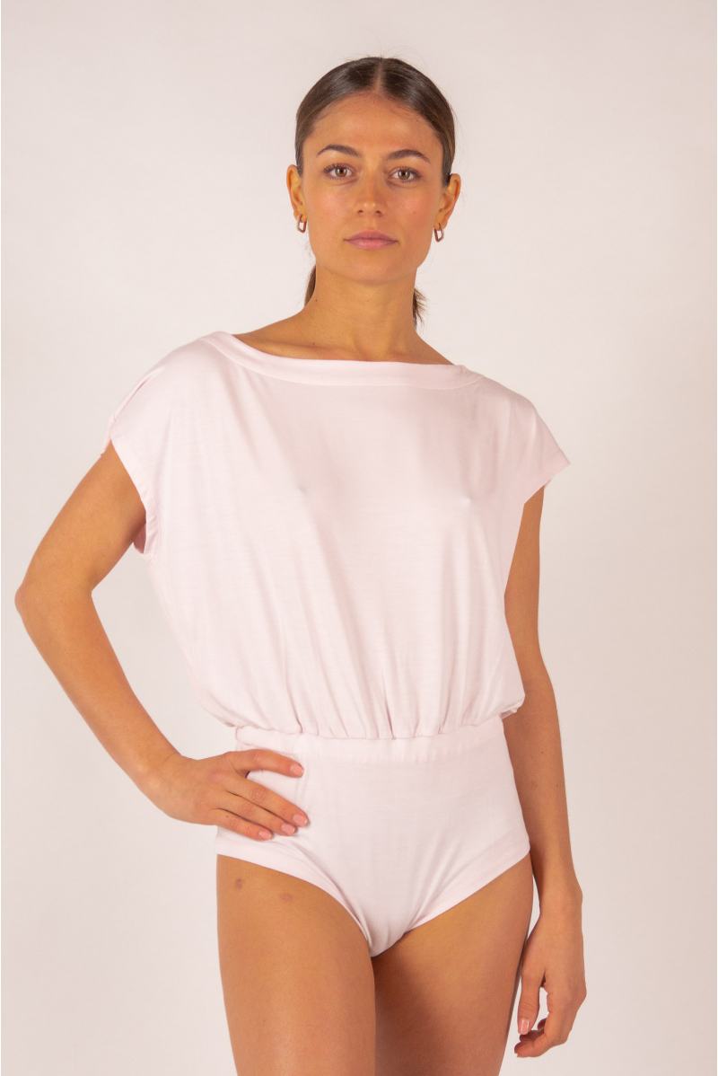 Women's body with boat neck Majestic Filatures petal color