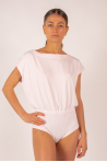 Women's body with boat neck Majestic Filatures petal color