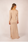 Long dress in Majestic Filatures sand linen