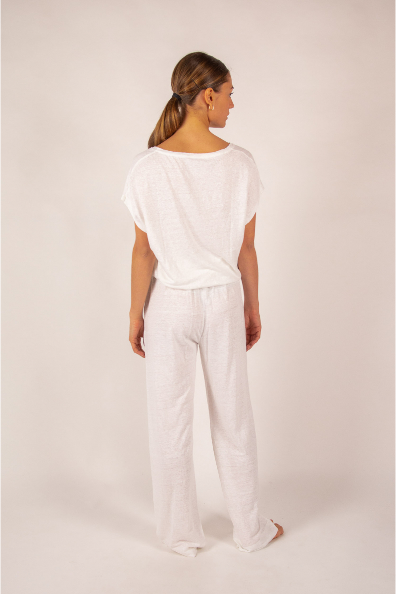 Majestic Filatures white linen pants