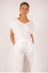Majestic Filatures white linen pants