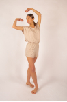 Majestic Filatures sand linen shorts