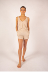 Majestic Filatures sand linen shorts