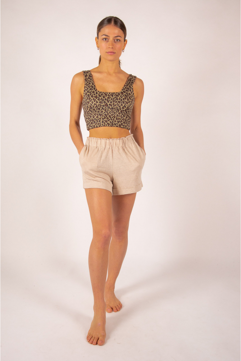 Majestic Filatures sand linen shorts