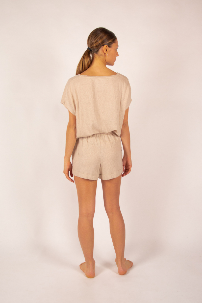 Majestic Filatures sand linen shorts