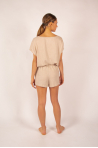 Majestic Filatures sand linen shorts