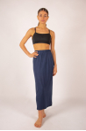 Jupe longue en bambou Maevy Lotus marine