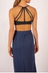 Jupe longue en bambou Maevy Lotus marine