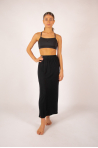 Bamboo long skirt Maevy Lotus black
