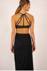 Bamboo long skirt Maevy Lotus black