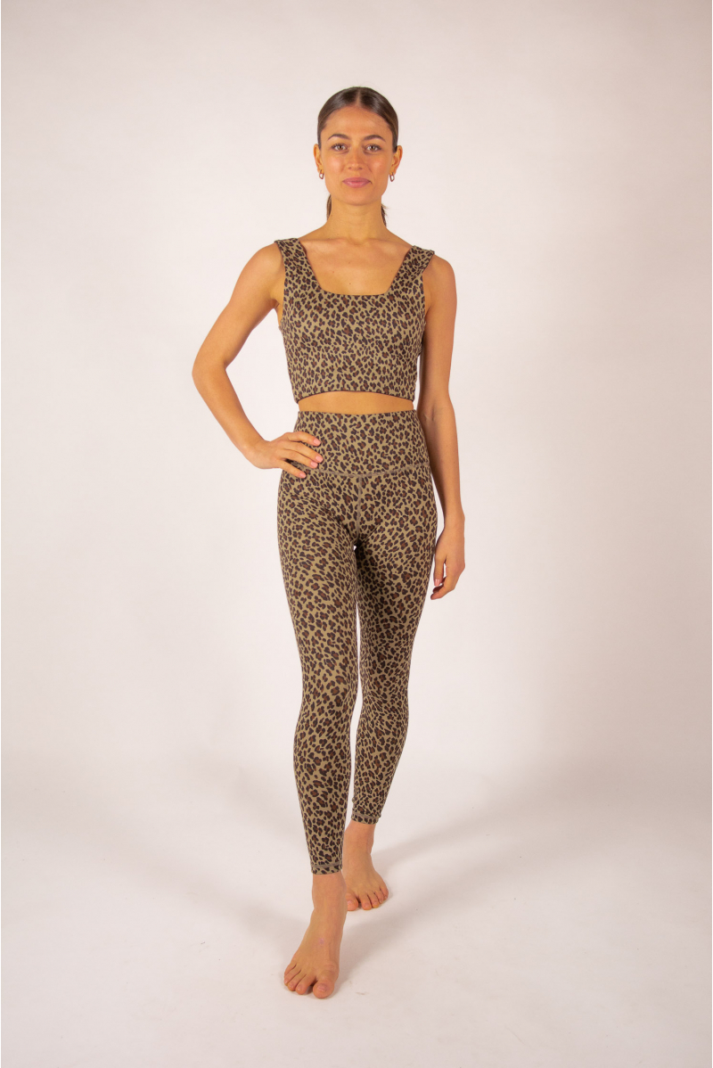 Brassière haute Delta Varley Coffee Cheetah