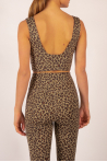 Brassière haute Delta Varley Coffee Cheetah