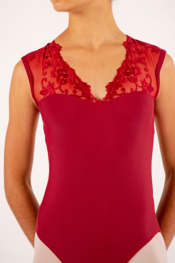 Leotard Ballet Rosa Emmeline burgundy for child