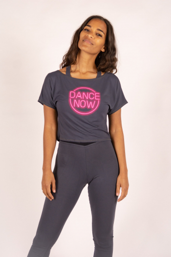 T-shirt short neon logo Temps Danse Agile rock 