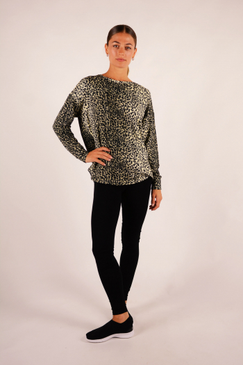 Sweatshirt Majestic Filatures Leopard