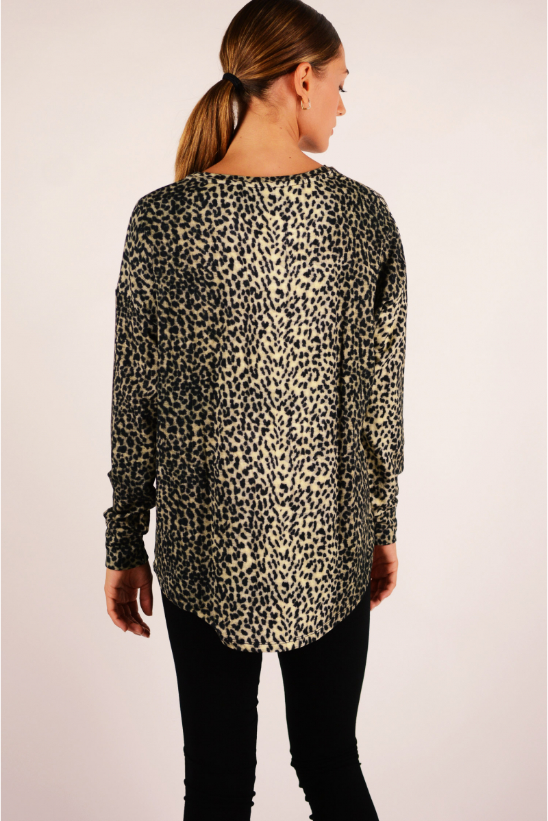 Sweatshirt Majestic Filatures Leopard