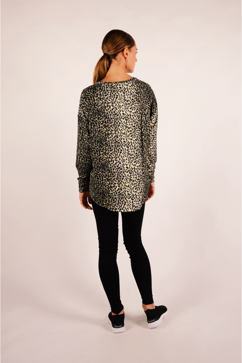 Sweatshirt Majestic Filatures Leopard