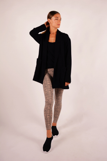 Gilet manches longues Majestic Filatures noir