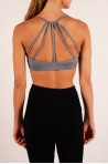 Strappy bra top grey