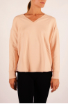 V-neck T-shirt Majestic Filiatures nude