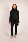 Long sleeve turtleneck Majestic Filatures Anthracite ch/Grey ch
