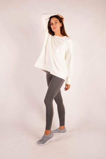Long sleeve sweatshirt Majestic Filatures Milk