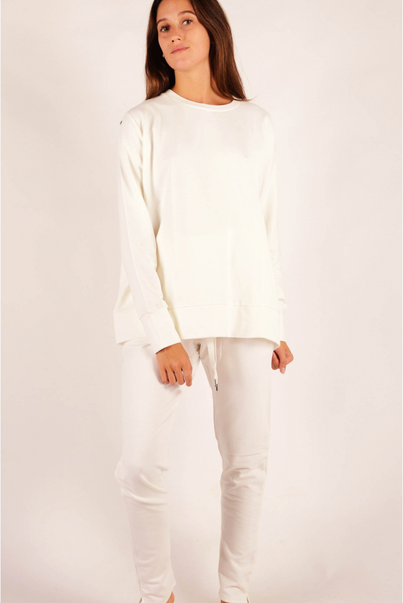 Long sleeve sweatshirt Majestic FilaturesMilk