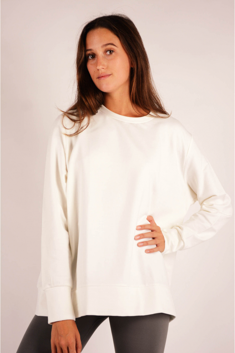 Long sleeve sweatshirt Majestic FilaturesMilk