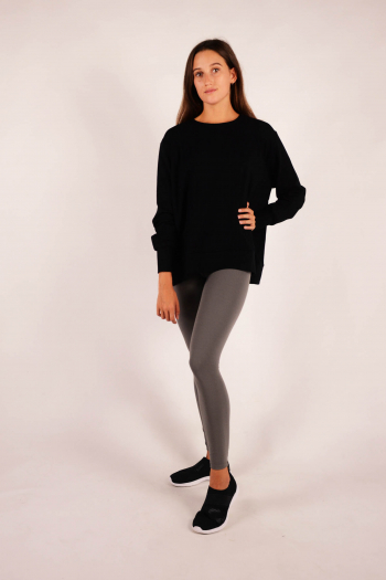 Long sleeve sweatshirt Majestic Filatures Black