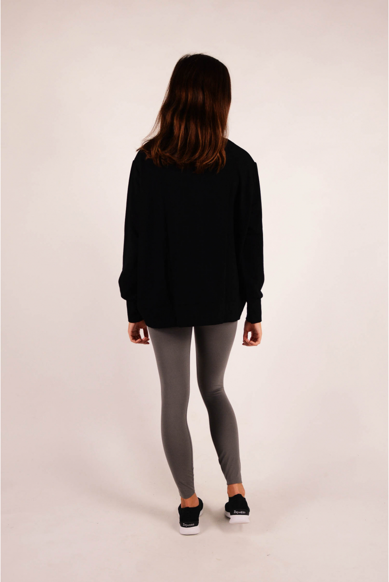Sweat manches longues Majestic Filatures Noir
