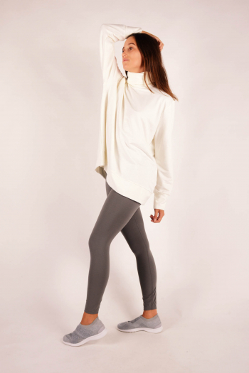 Sweat col roulé Majestic Filatures Milk