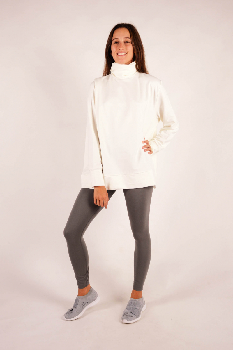 Majestic Filatures Milk turtleneck sweater