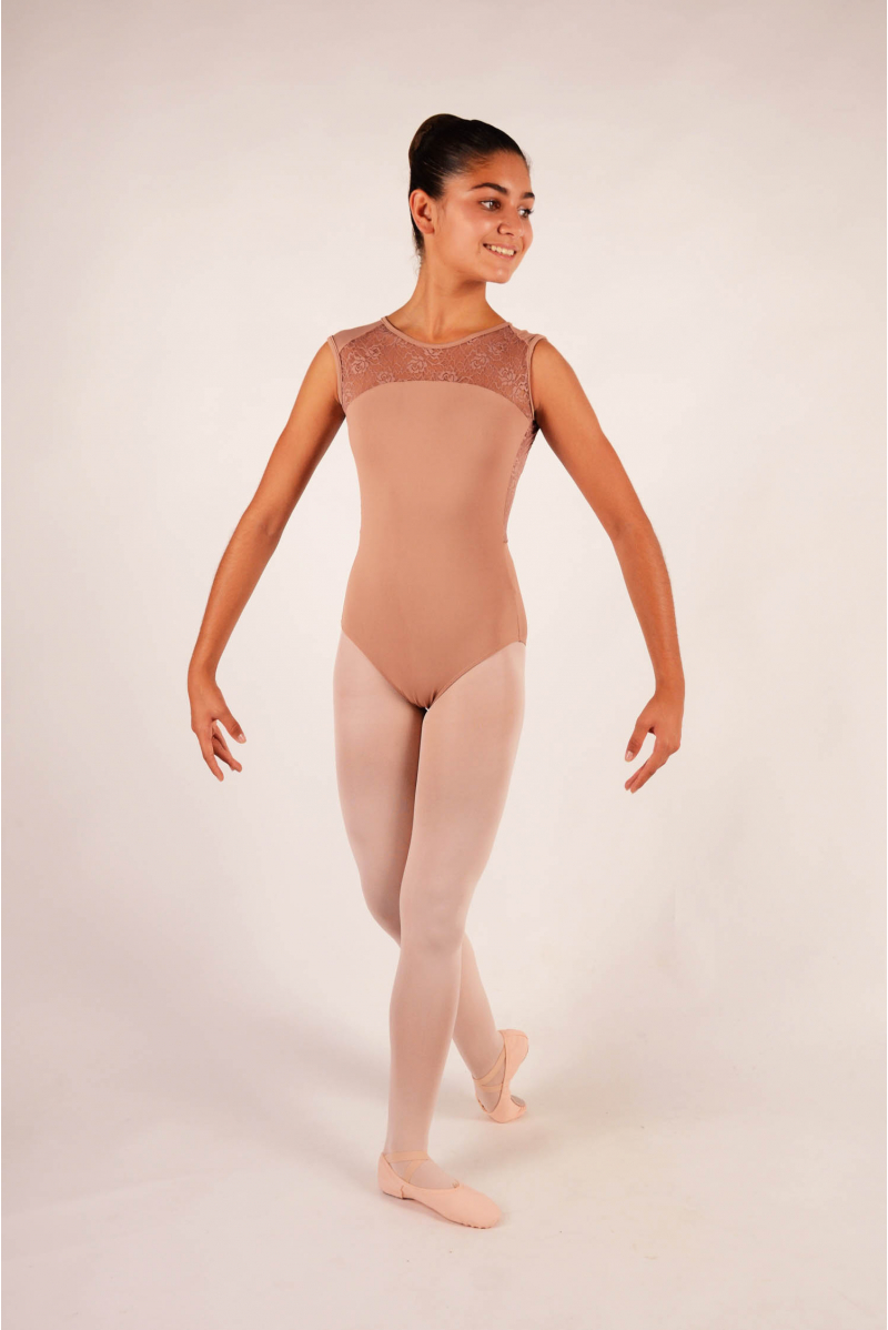 Ballet Rosa café au lait lace child leotard