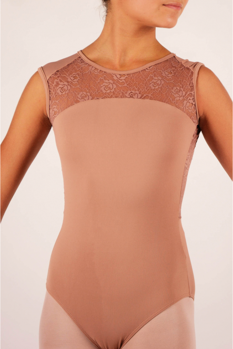 Ballet Rosa café au lait lace child leotard