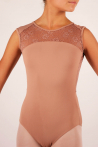 Ballet Rosa café au lait lace child leotard