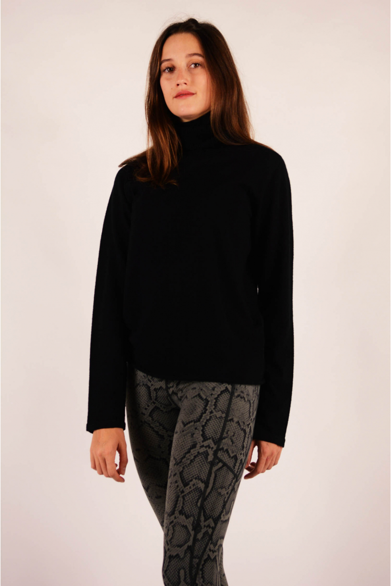 Cashmere turtleneck Majestic Filatures Black 