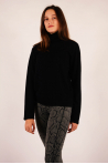 Cashmere turtleneck Majestic Filatures Black 