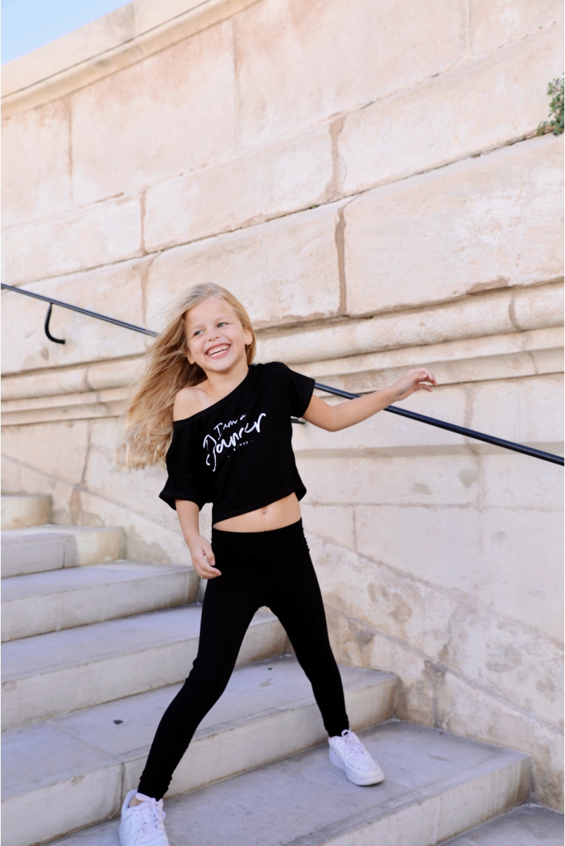 Crop Top Temps Danse Agile Jr noir I am a dancer