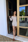 Majestic Filatures sand linen shorts
